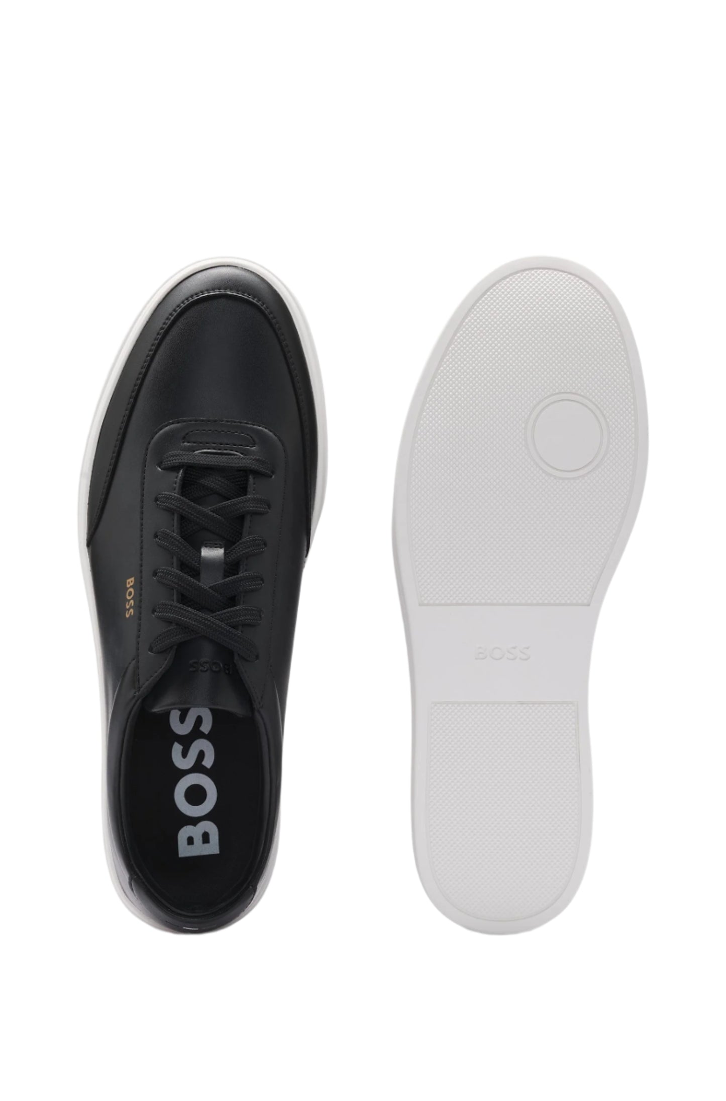 Boss Men's Coated-Leather Trainers