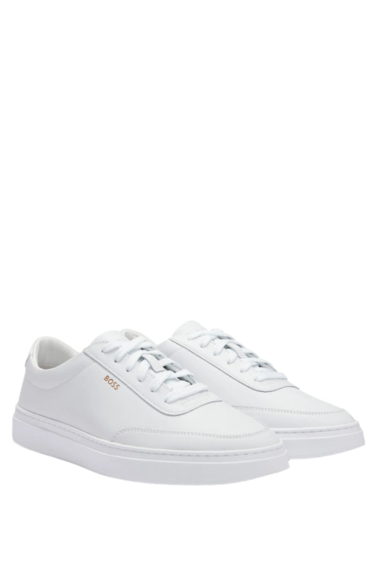 Boss Men's Coated-Leather Trainers