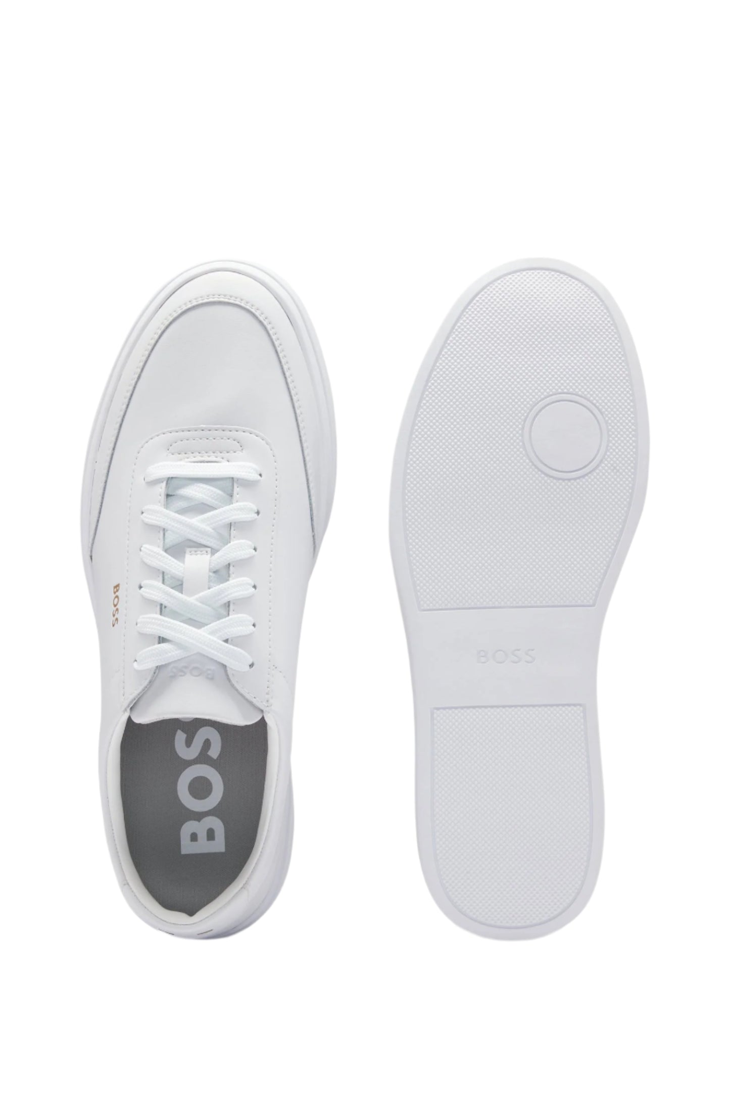 Boss Men's Coated-Leather Trainers