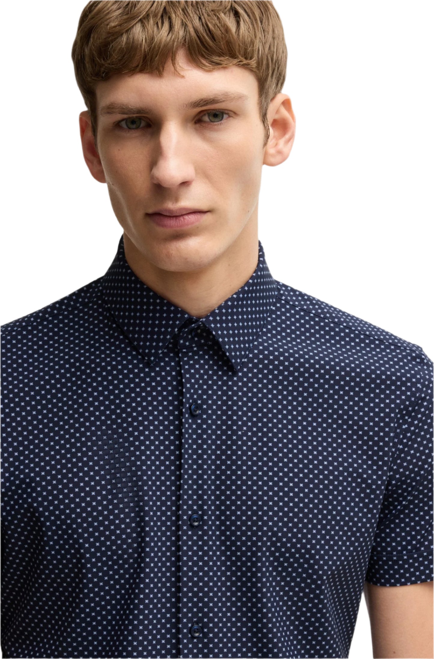 Boss Sportswear Men's Short Sleeve Button-Up