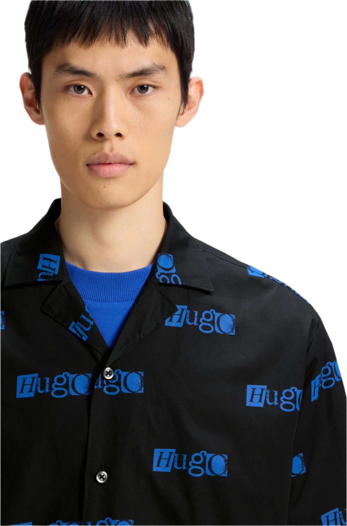 Hugo Blue Men's Relaxed-Fit Button-Up