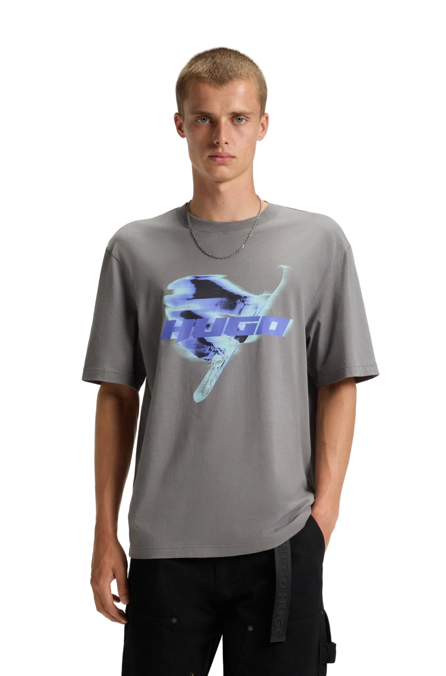 Hugo Blue Men's Graphic T-Shirt