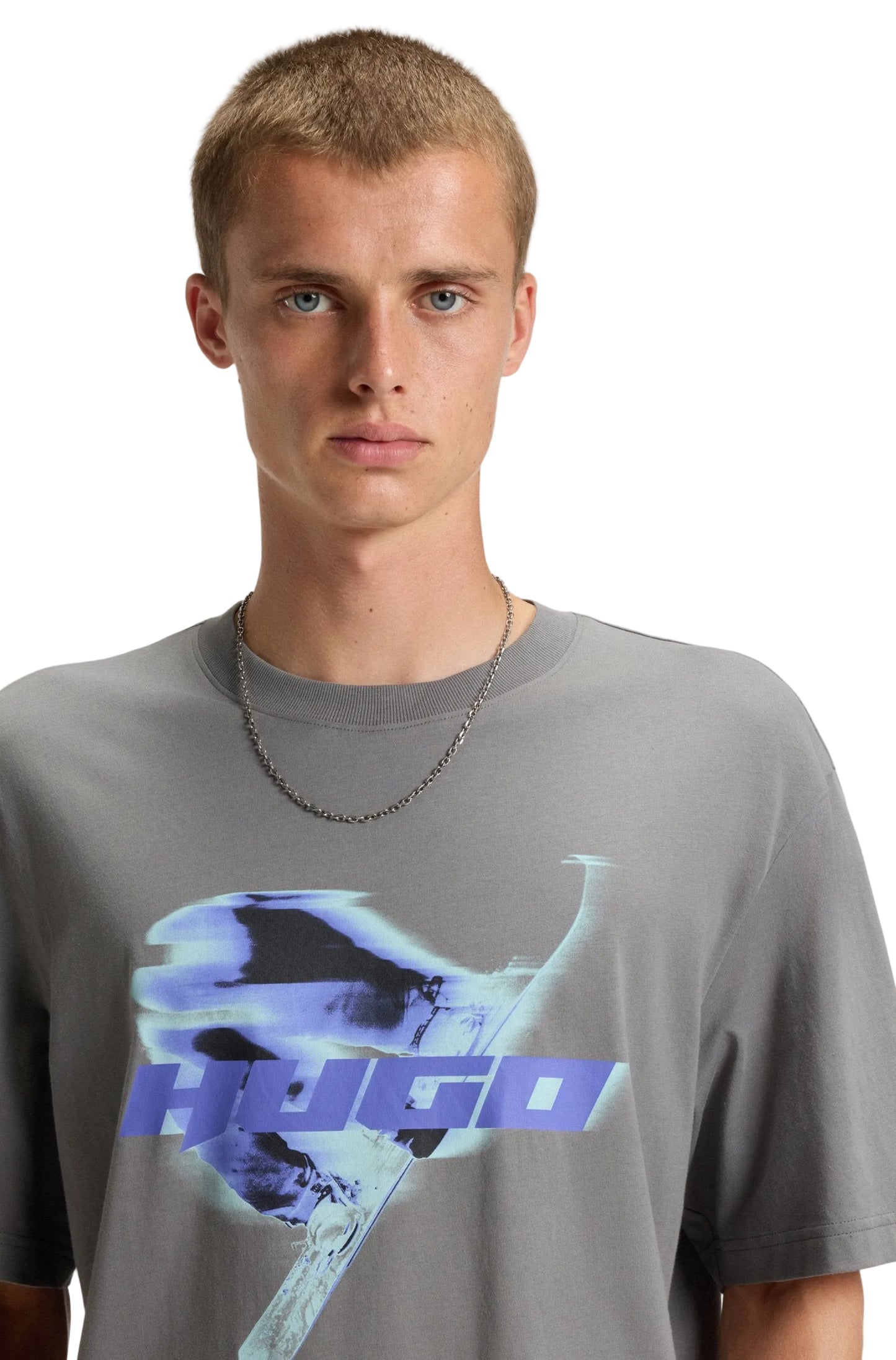 Hugo Blue Men's Graphic T-Shirt