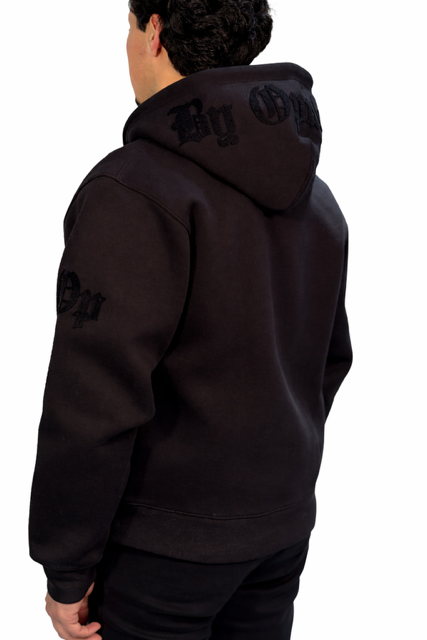 By Opulence Men's Flocking  Zip-up Hoodie