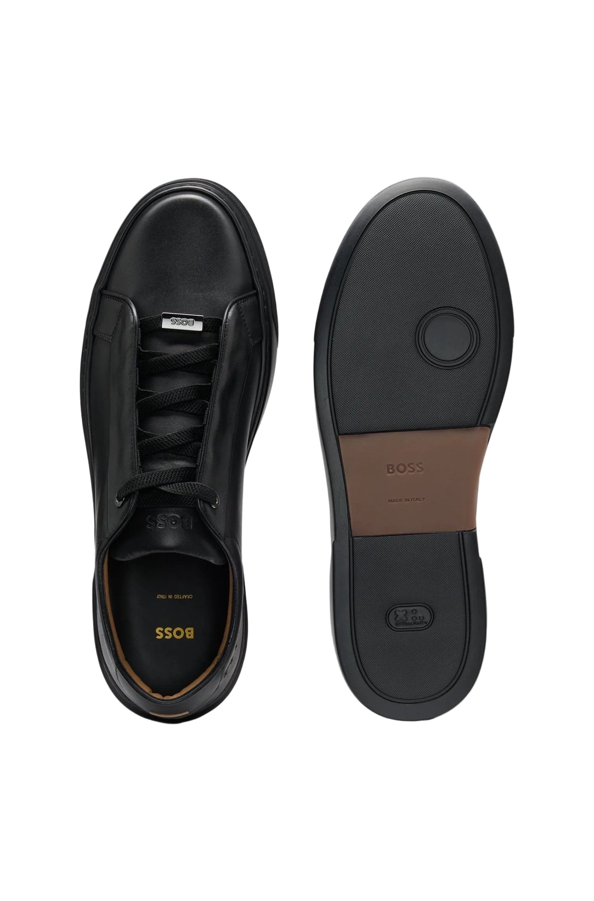 Boss Men's Brushed Leather Sneakers