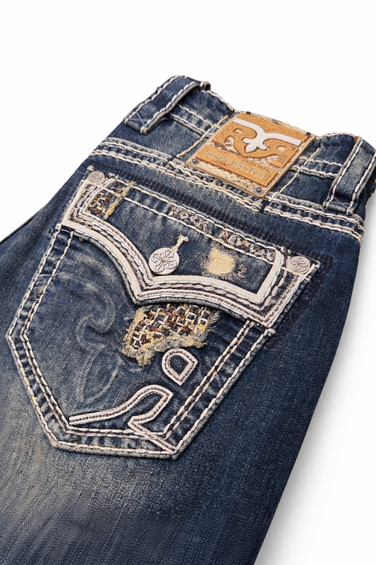 Rock Revival Men's Straight Fit Jeans 32"