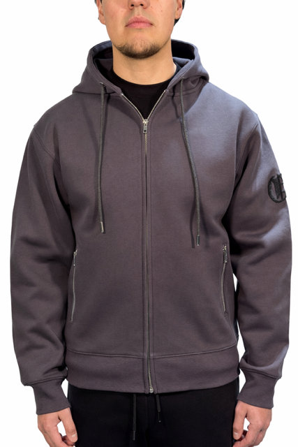 By Opulence Men's Flocking  Zip-up Hoodie