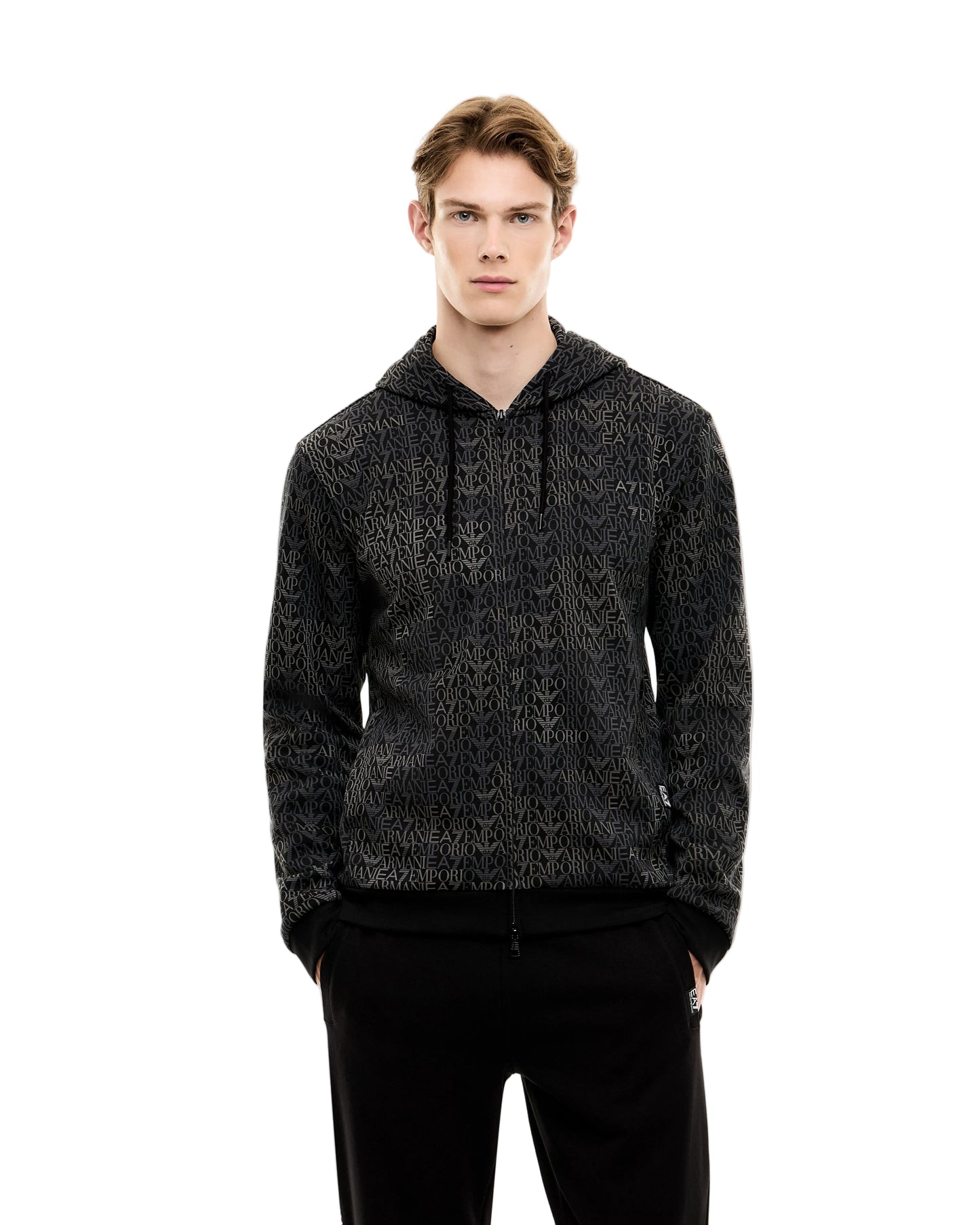 EA7 Men's Zip-Up Hoodie