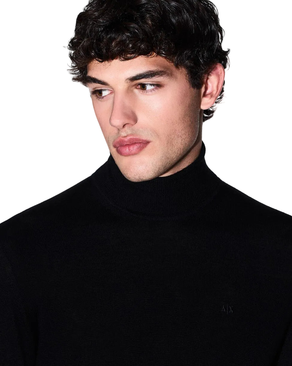 Armani Exchange Men's Merino Wool Turtleneck Sweater