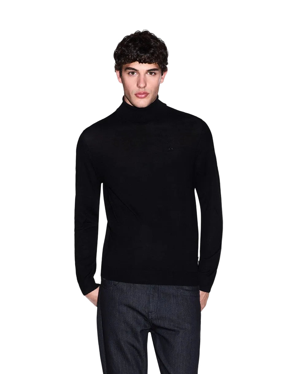 Armani Exchange Men's Merino Wool Turtleneck Sweater