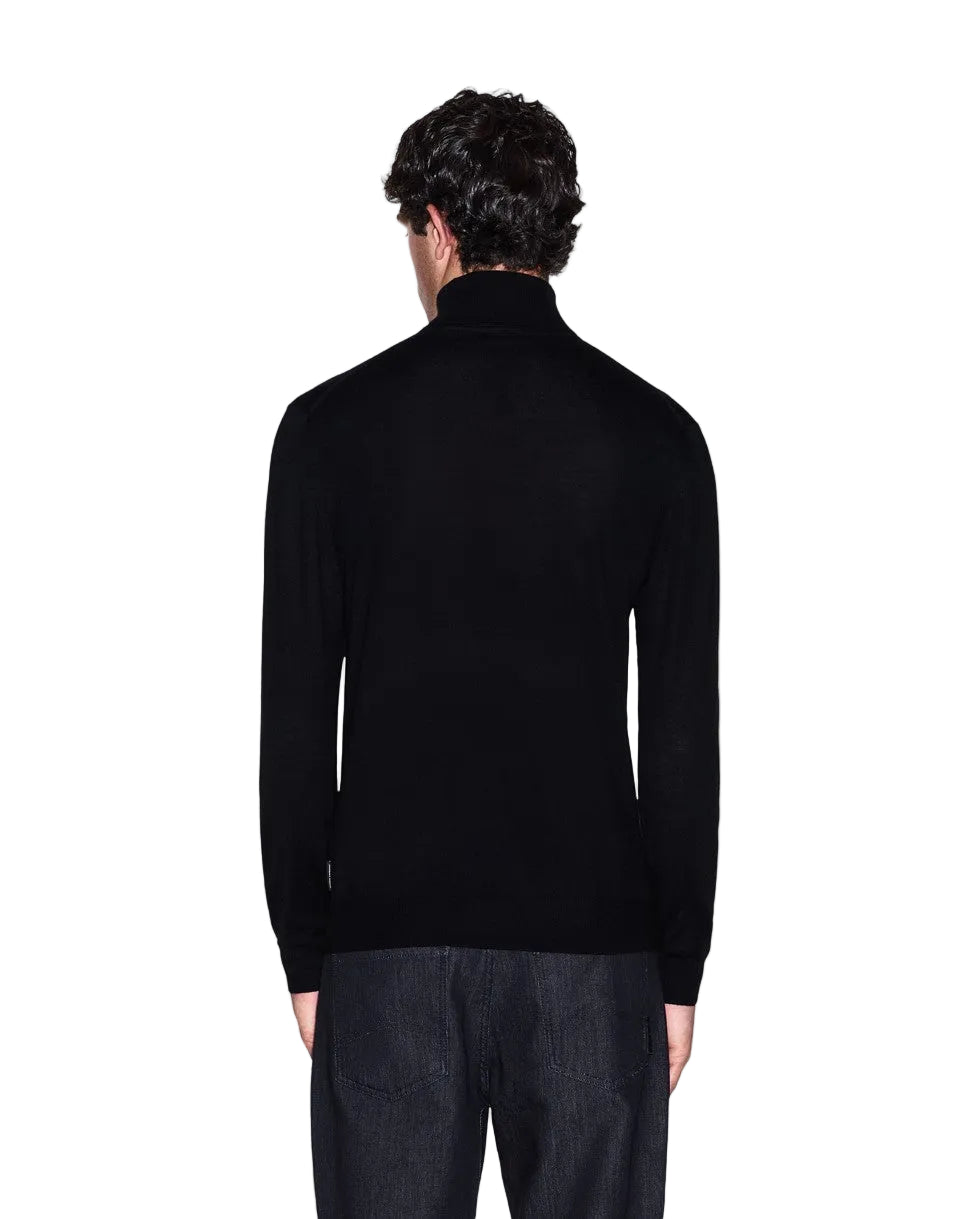 Armani Exchange Men's Merino Wool Turtleneck Sweater