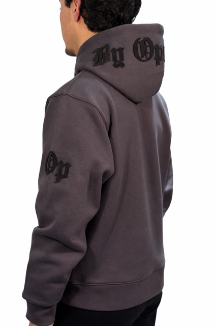 By Opulence Men's Flocking  Zip-up Hoodie