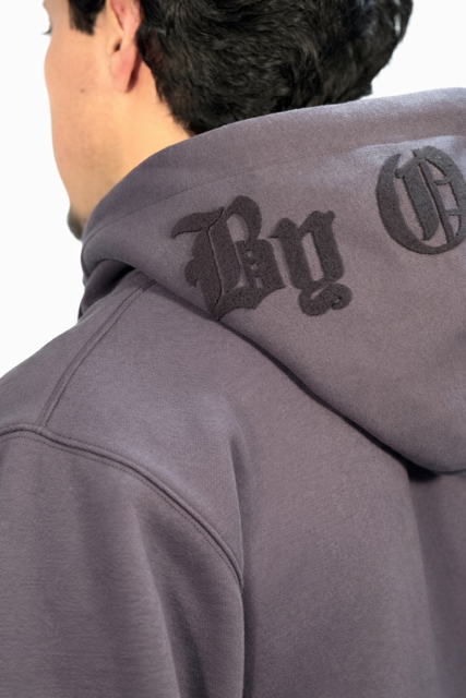 By Opulence Men's Flocking  Zip-up Hoodie