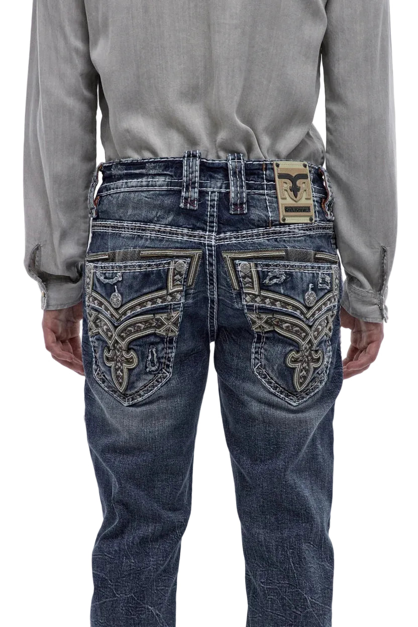 Rock Revival Men's Straight Fit Jeans 32"