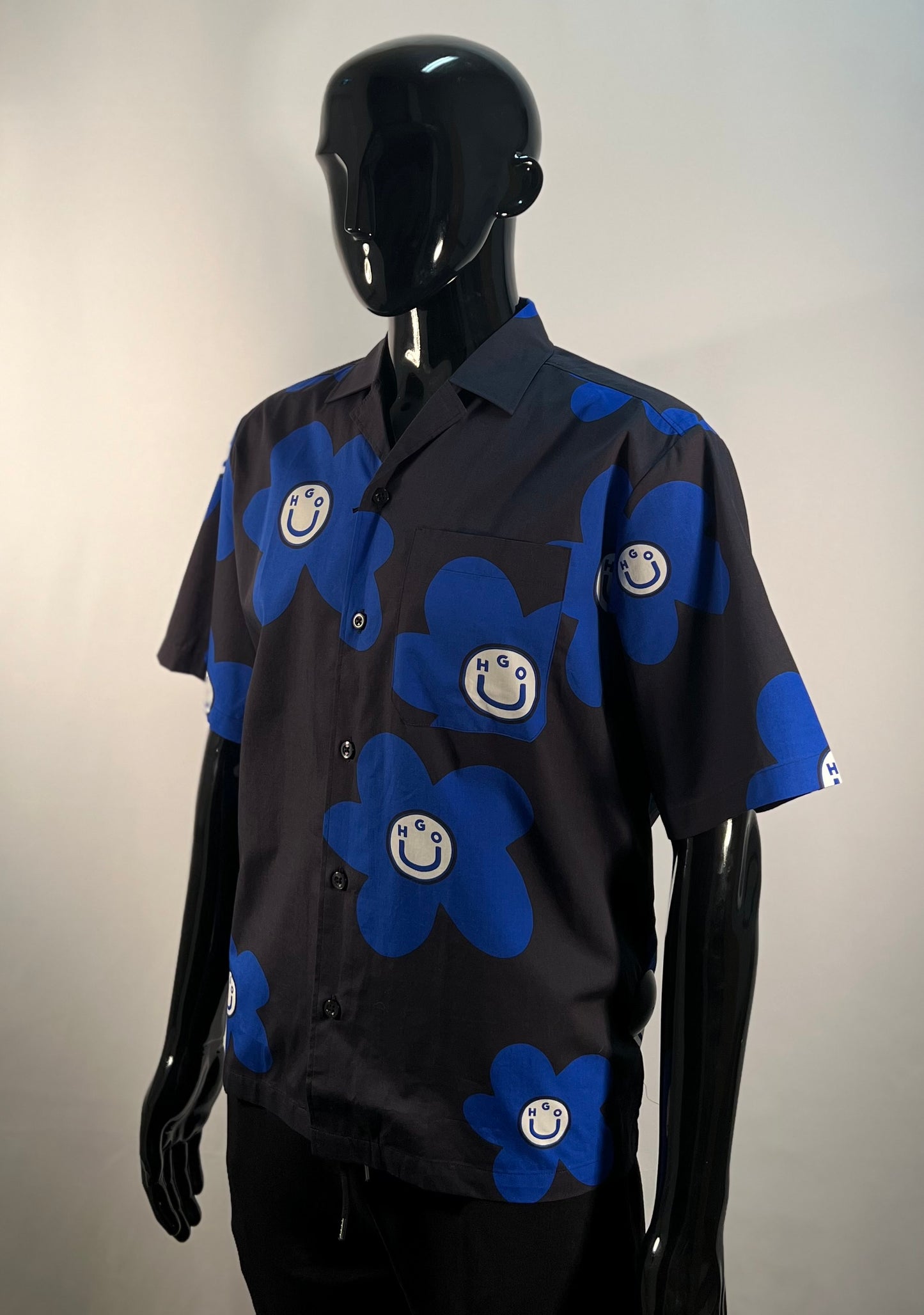 Hugo Blue Men's Short Sleeve Button-Up