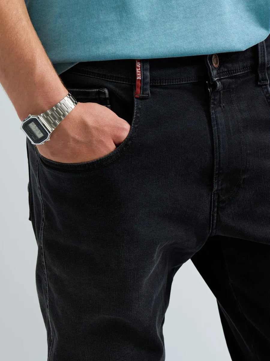 Replay Men's Anbass Hyperflex Slim Fit Jeans 32"