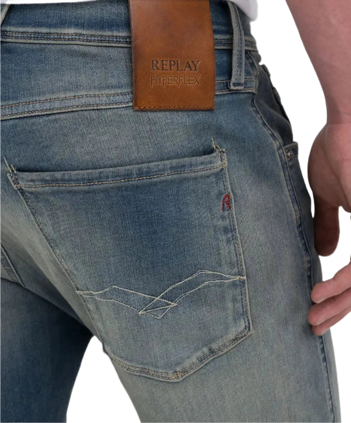Replay Men's Anbass HyperFlex Slim Fit Jeans 34"