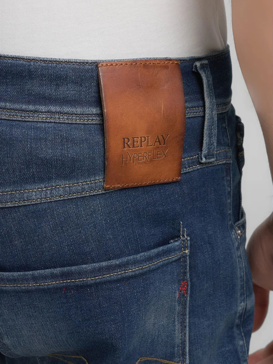 Replay Men's Anbass HyperFlex Slim Fit Jeans 32"