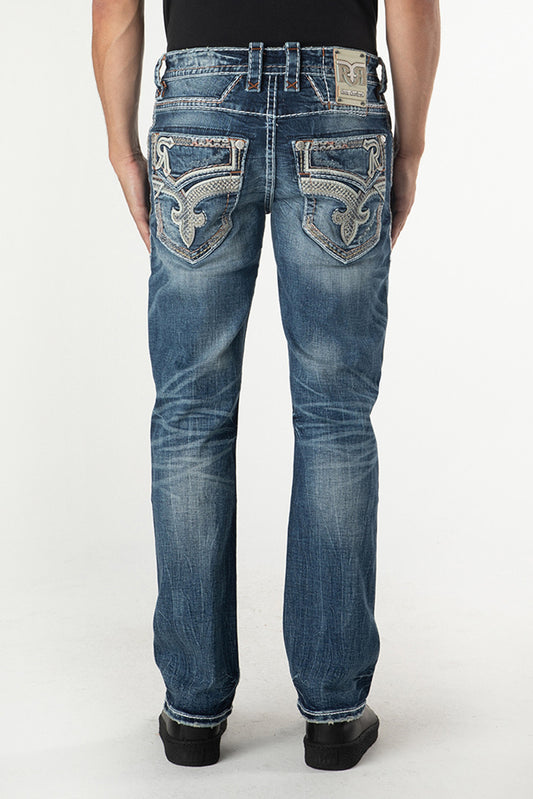 Rock Revival Men's Straight Fit Jeans 34'