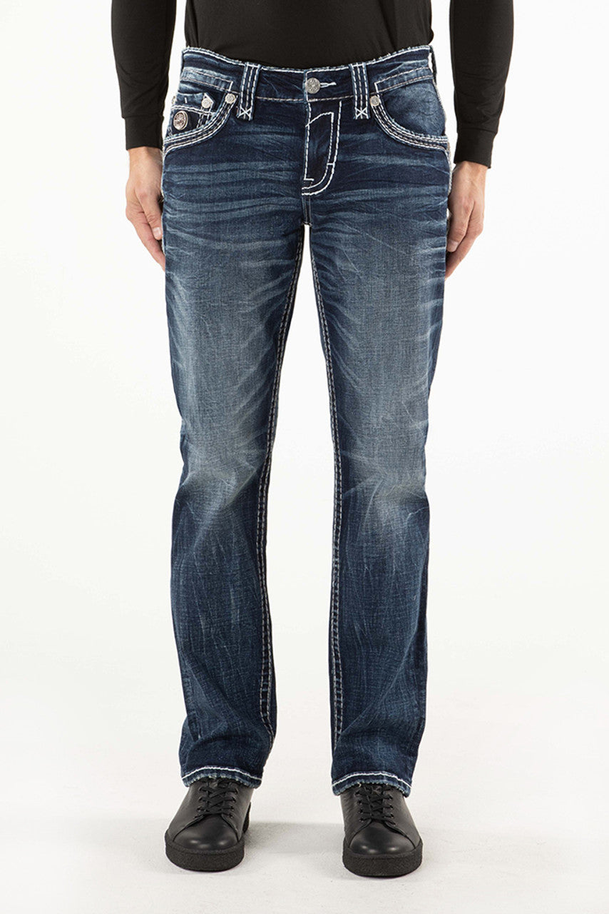 Rock Revival Men's Straight Fit Jeans 32"