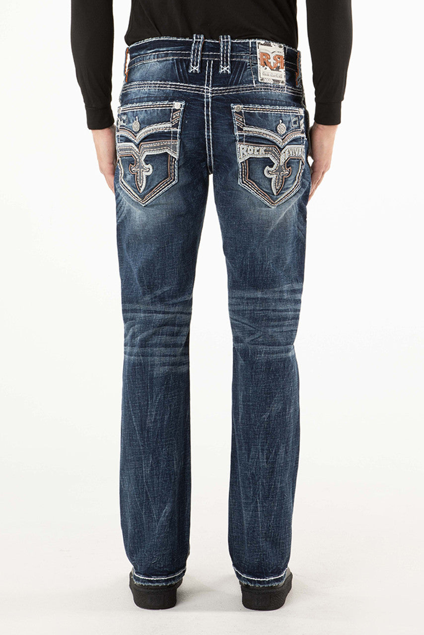 Rock Revival Men's Straight Fit Jeans 32"