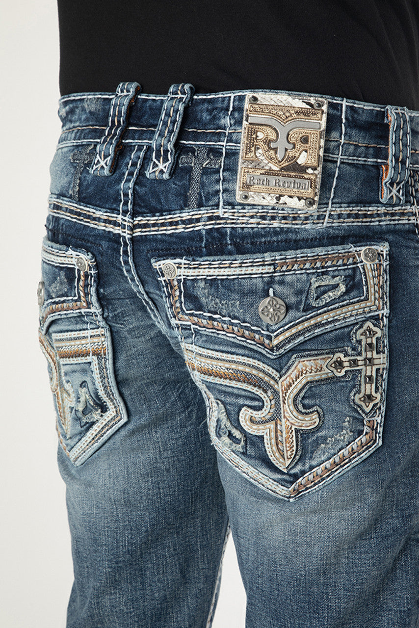 Rock Revival Men's Straight Fit Jeans