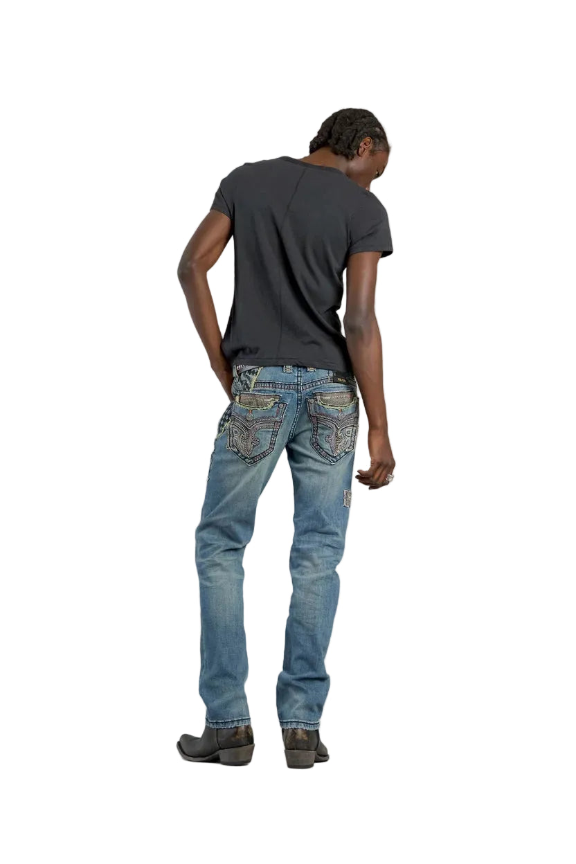Rock Revival Men's Straight Fit Jeans 32" GR Collection