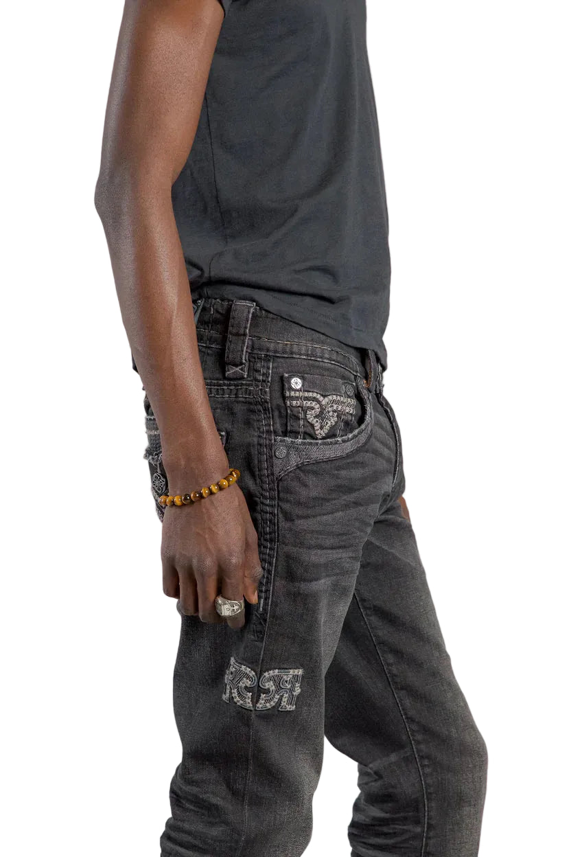 Rock Revival Men's Straight Fit Jeans 32" GR Collection