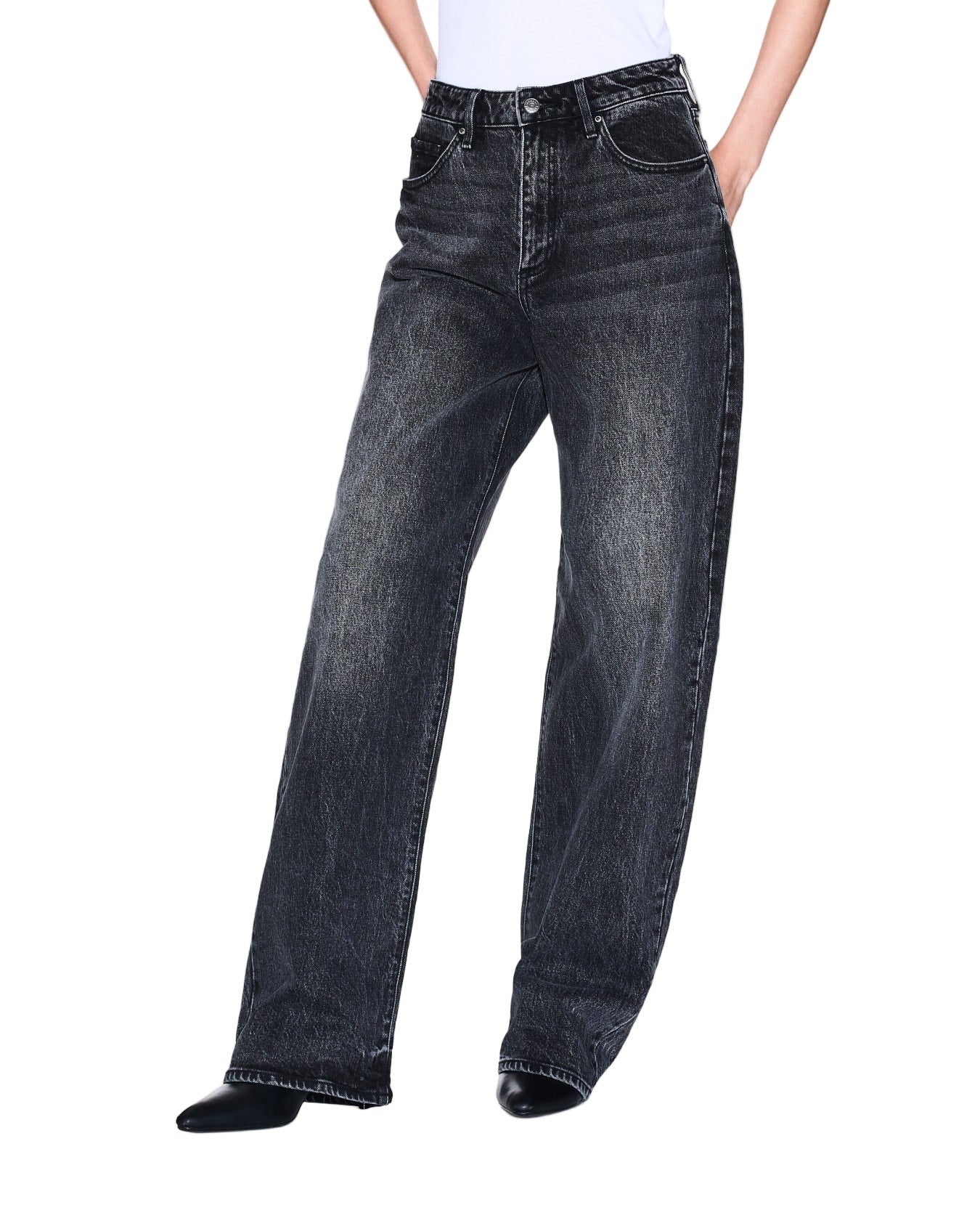 Armani Exchange Women's Wide Leg Jeans