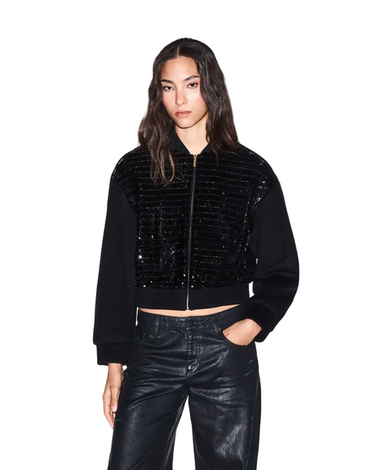 Armani Exchange Women's Sequin Bomber Jacket