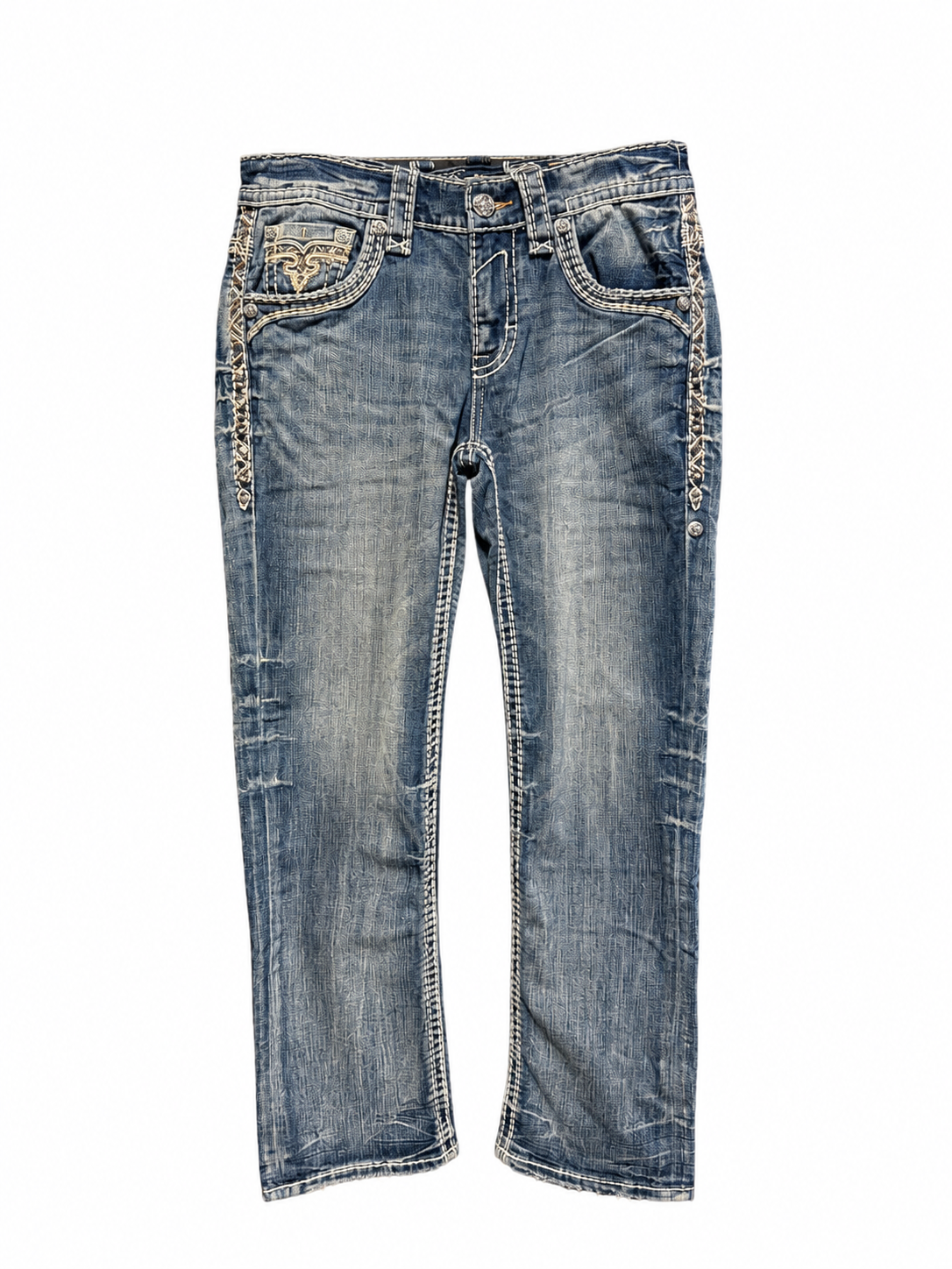 Rock Revival Men's Straight Fit Jeans 32"