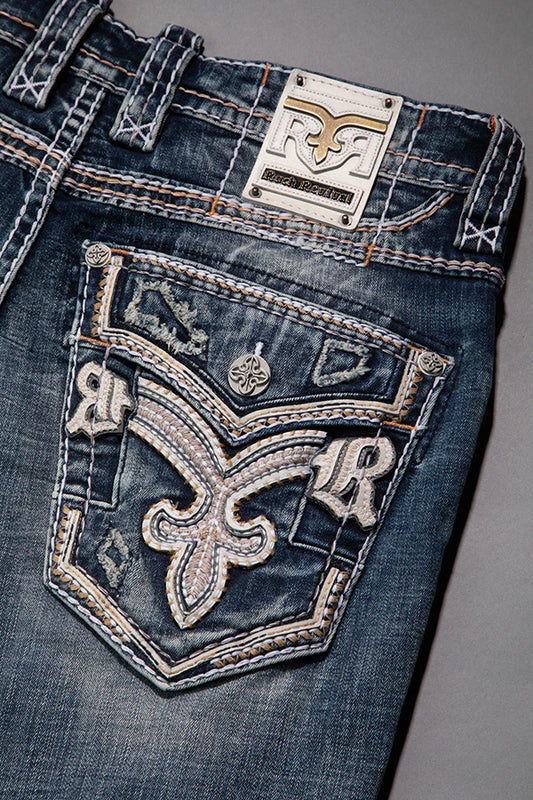 Rock Revival Men's Straight Fit Jeans 32"