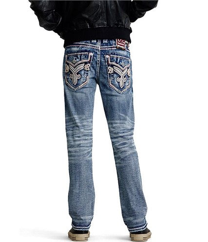 Rock Revival Men's Straight Fit Jeans 32"