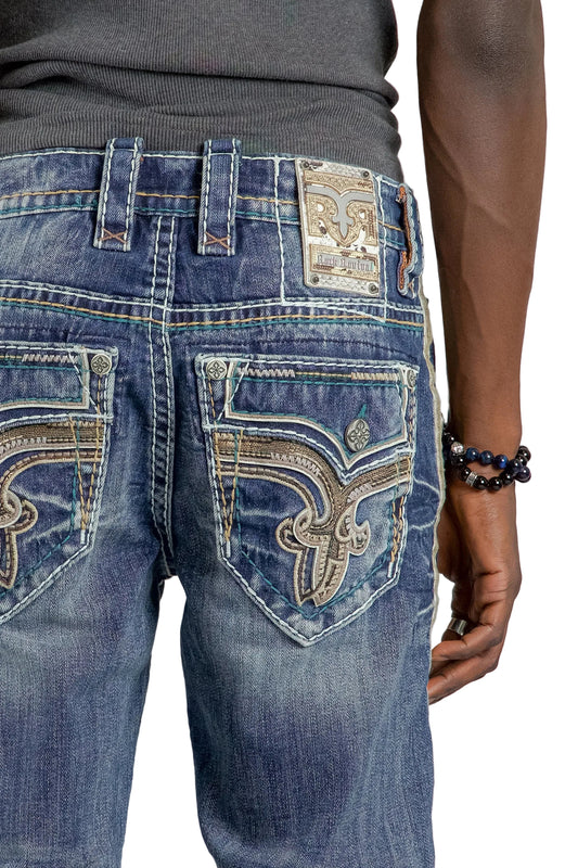 Rock Revival Men's Alternative Straight Jeans 32"