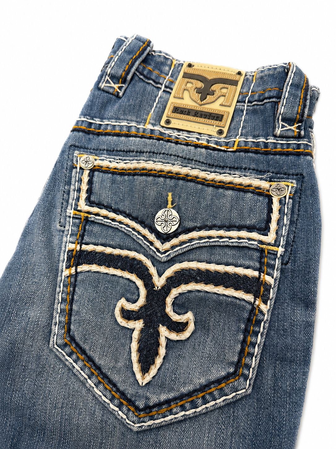 Rock Revival Men's Straight Fit Jeans 32"