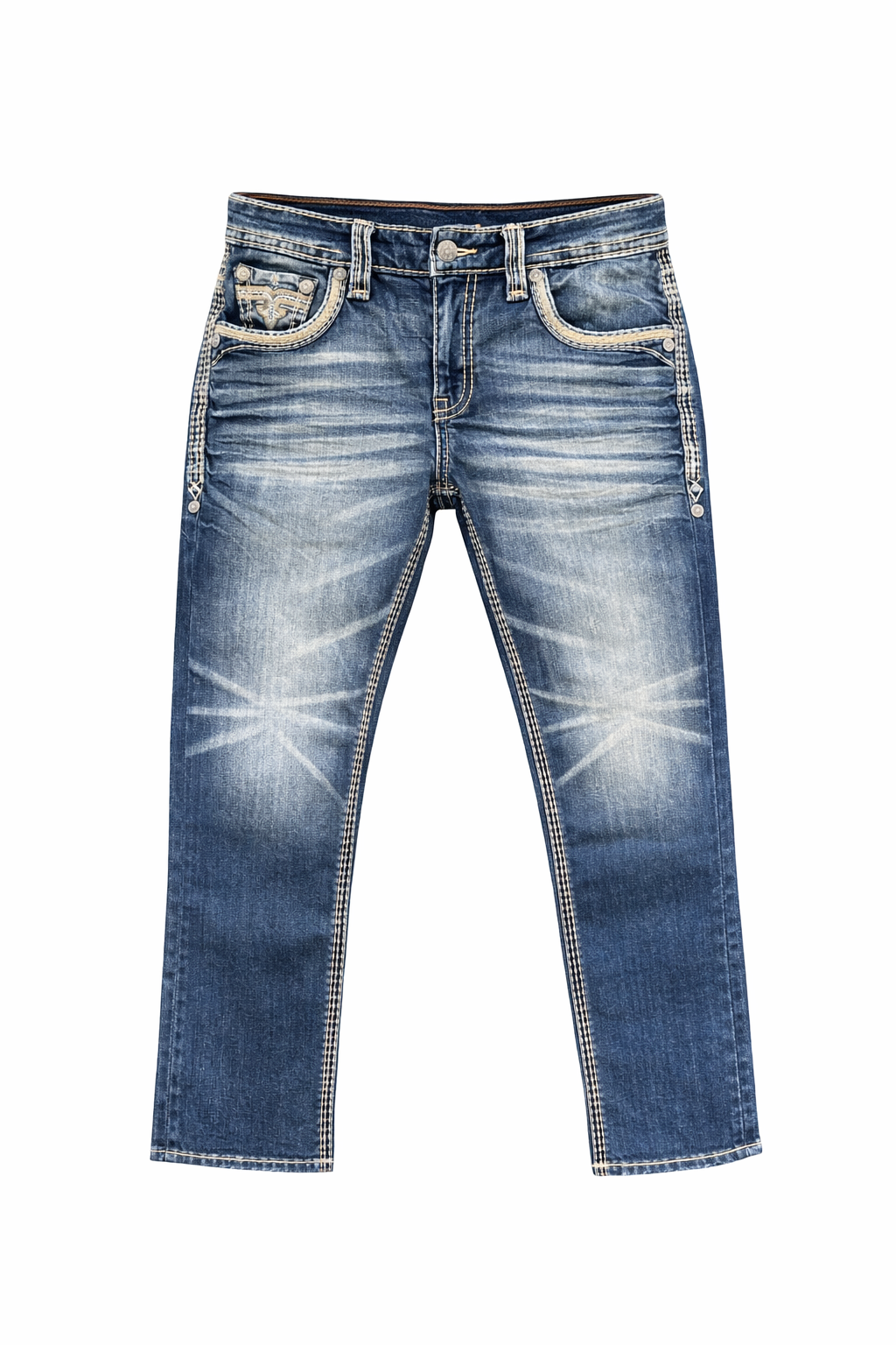 Rock Revival Men's Straight Fit Jeans 32"