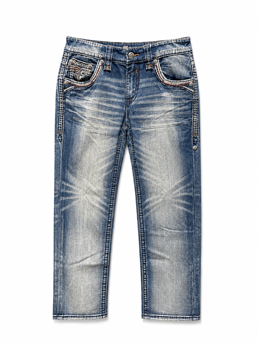 Rock Revival Men's Straight Fit Jeans 32"