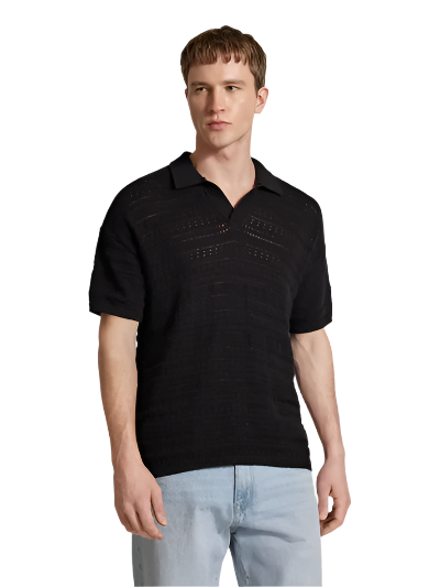 Only & Sons Men's Crocheted Polo