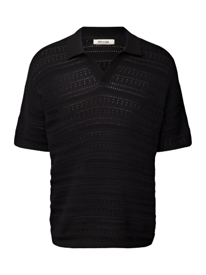 Only & Sons Men's Crocheted Polo
