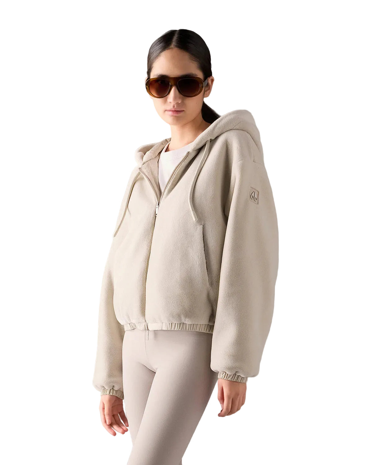 Moose Knuckles Women's Eaton Reversible Monogram Bunny Sweater