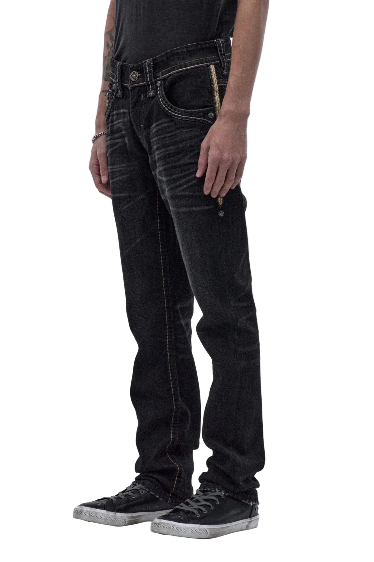 Rock Revival Men's Straight Fit Jeans 32"