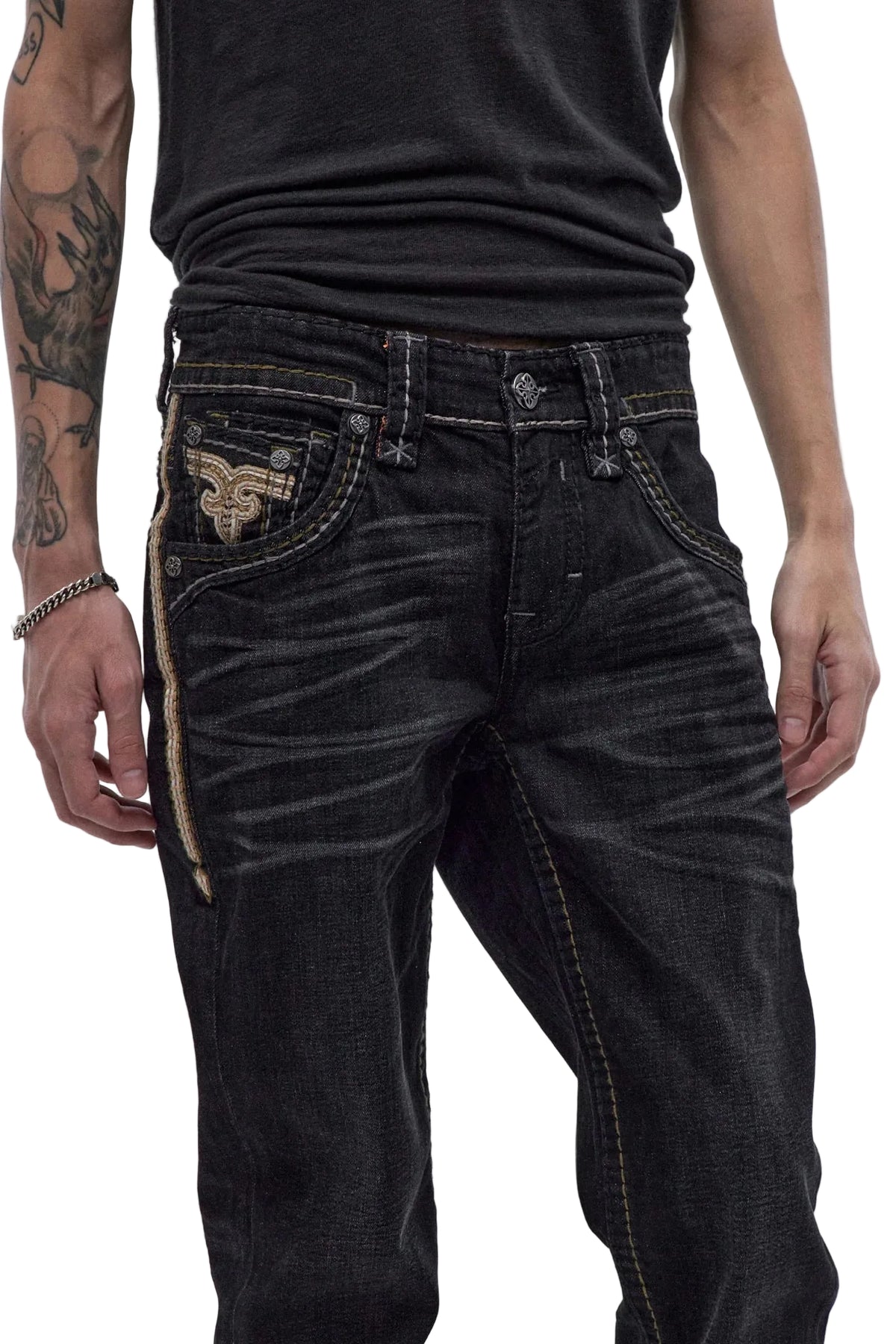 Rock Revival Men's Straight Fit Jeans 32"