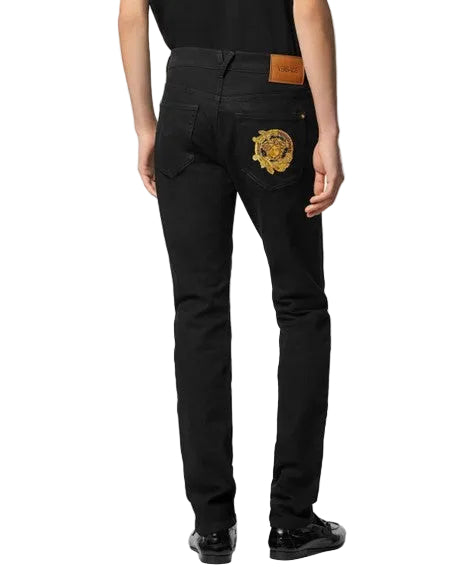 Versace Men's Embroidered Jeans