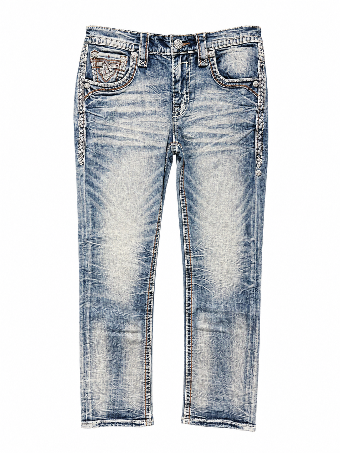 Rock Revival Men's Straight Fit Jeans 32"