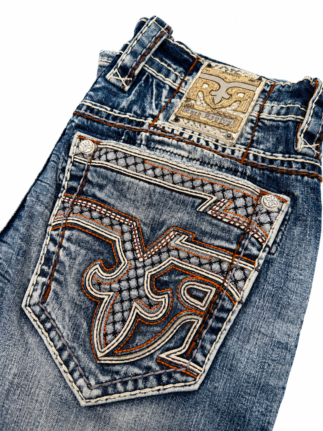 Rock Revival Men's Straight Fit Jeans 32"