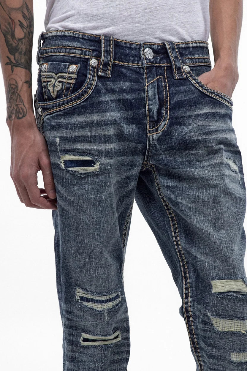 Rock Revival Men's Straight Fit Jeans 32"
