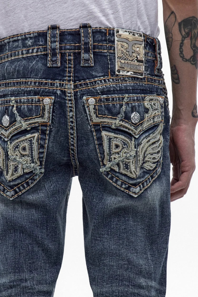 Rock Revival Men's Straight Fit Jeans 32"