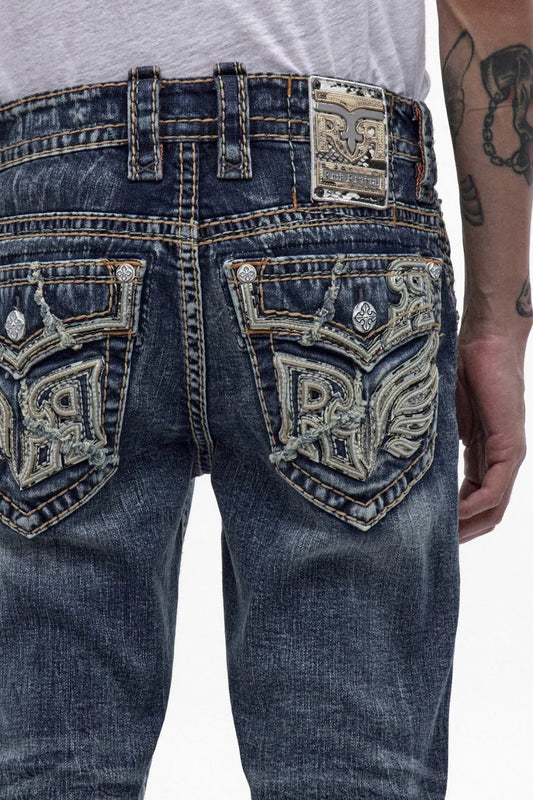 Rock Revival Men's Straight Fit Jeans 32"