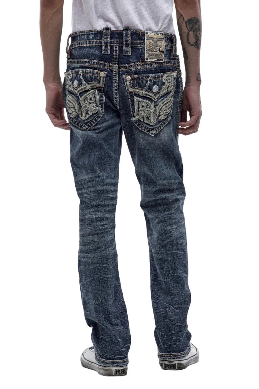 Rock Revival Men's Straight Fit Jeans 32"