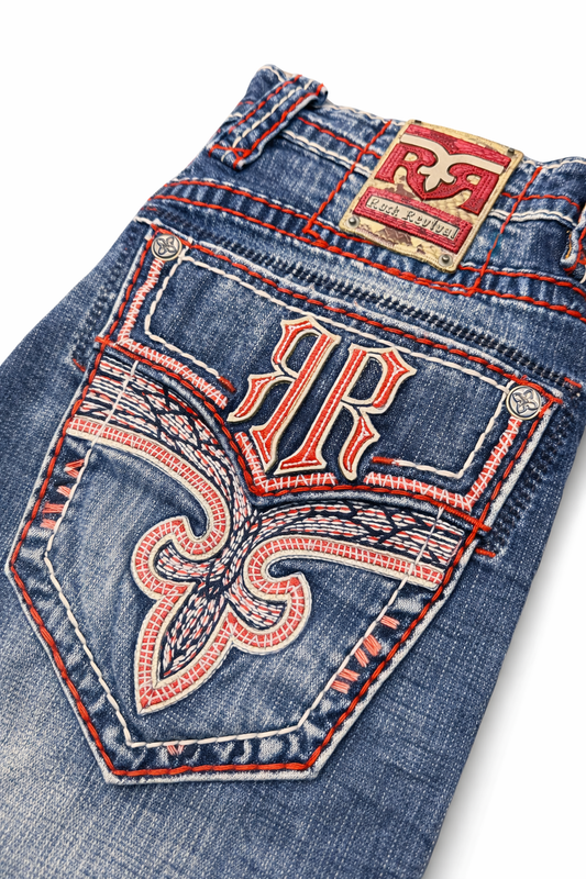 Rock Revival Men's Straight Fit Jeans 32"